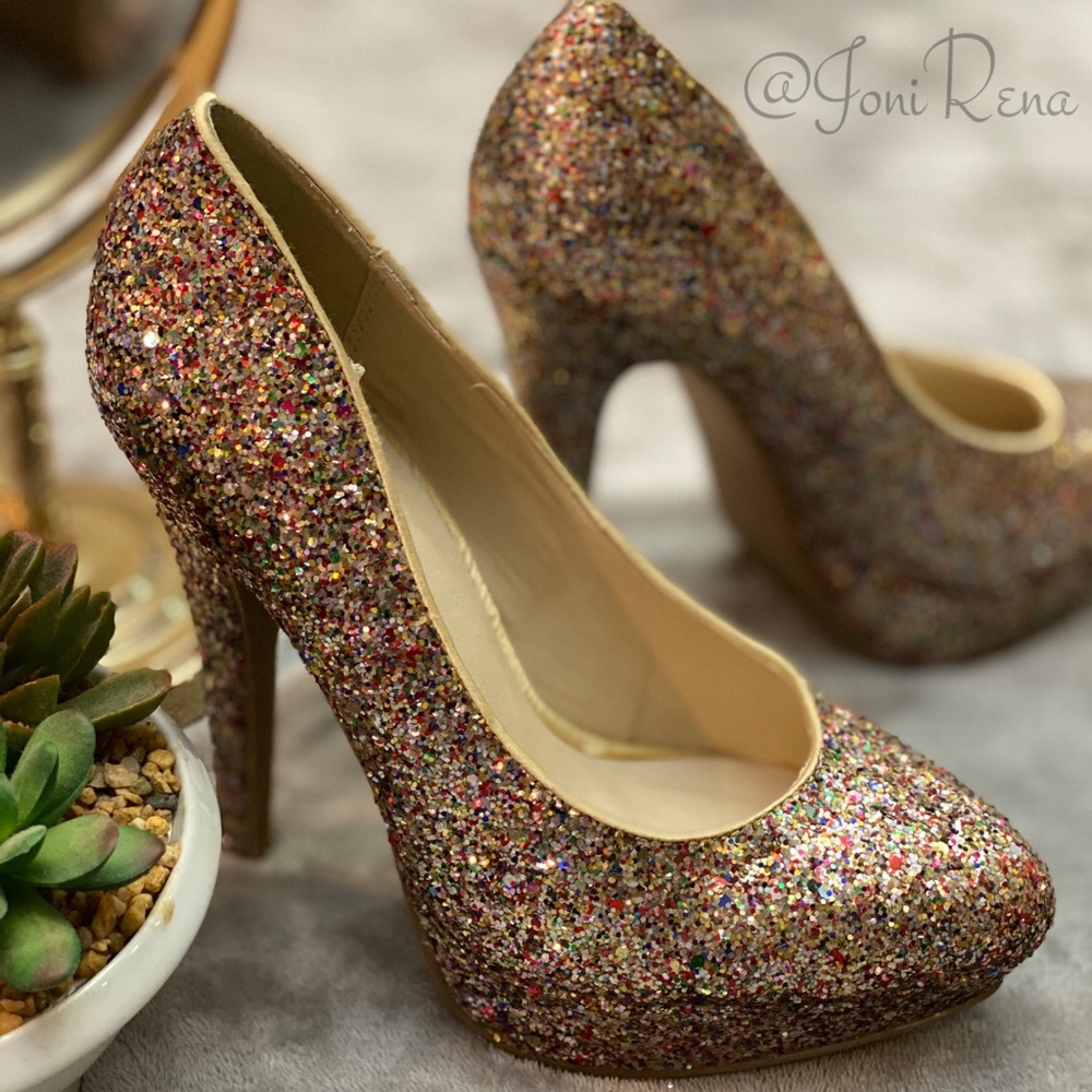 🌈🎉Glittery PARTY PUMPS!! Multicolored | Size 7🤩